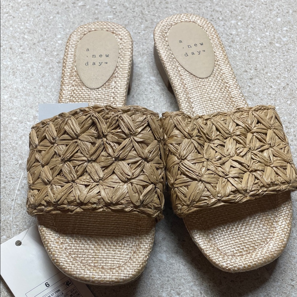 Ariella Women's Tan Woven Sandals Size 6 NWT